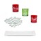 Mod Lighting and Decor 5-Piece Christmas Theme Candle Holder Display Set - 14" - White and Red